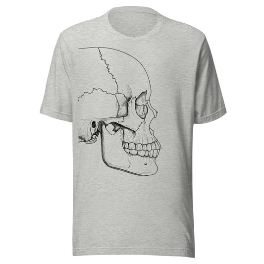 T-Shirt with illustration of human skull