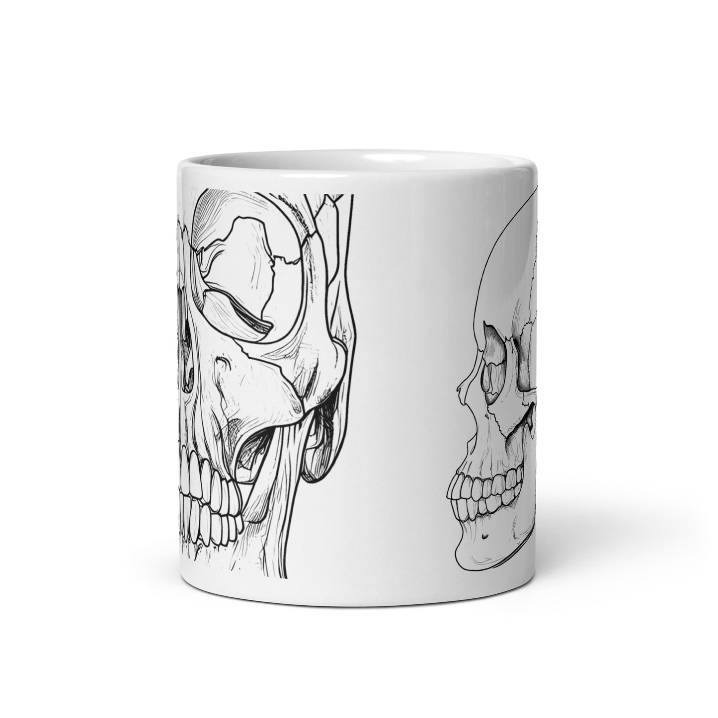White mug with Skull