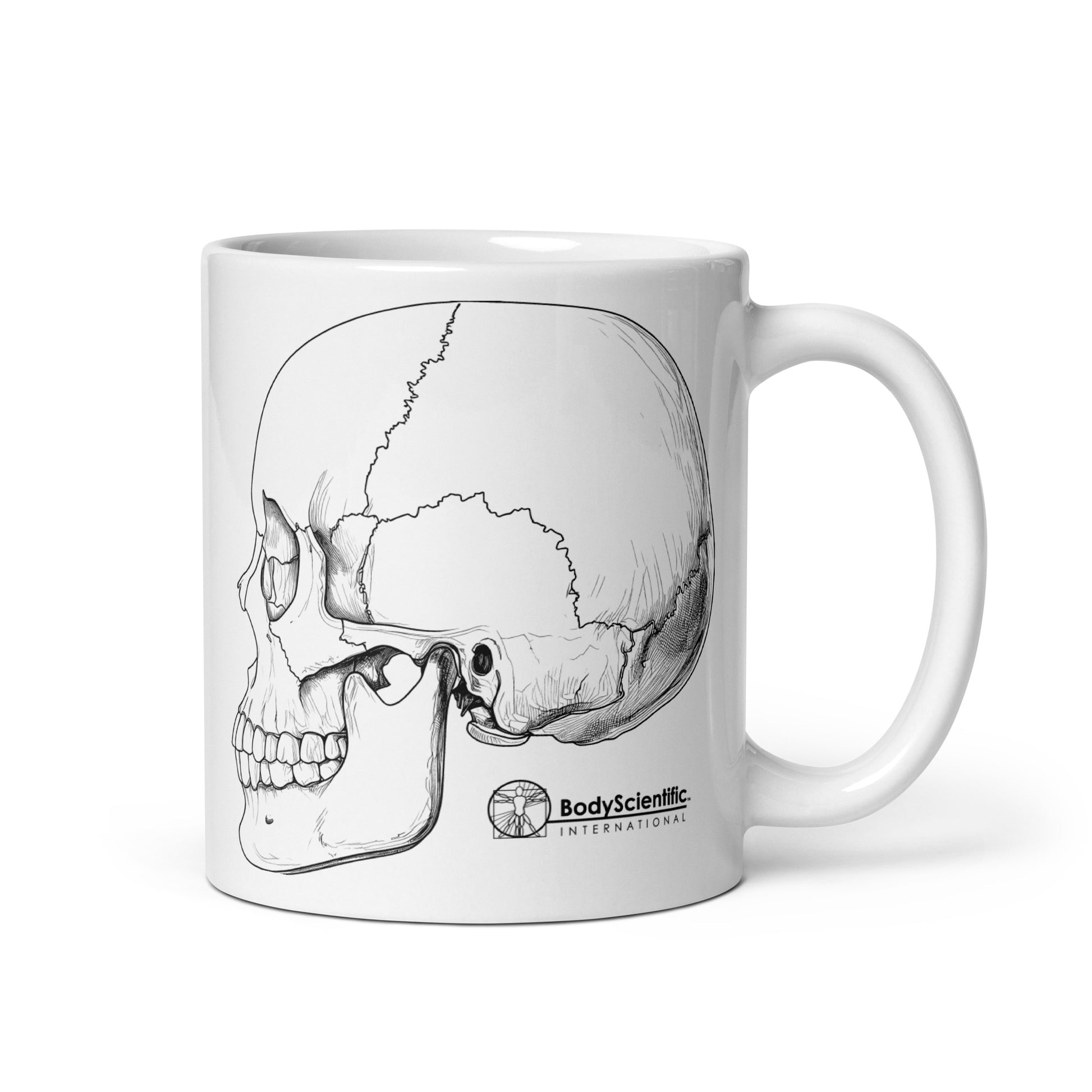 White mug with Skull
